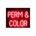 thumbnail image 1 of SpellBrite PERM & COLOR LED Sign for Business. 23.3" x 15.0" Red PERM & COLOR Sign Has Neon Sign Look With Energy Efficient LED Light Source. Visible from 500+ Feet, 8 Animation Settings., 1 of 4
