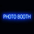 thumbnail image 1 of SpellBrite PHOTO BOOTH LED Sign for Business. 41.6" x 6.3" Blue PHOTO BOOTH Sign Has Neon Sign Look With Energy Efficient LED Light Source. Visible from 500+ Feet, 8 Animation Settings., 1 of 4