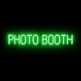 thumbnail image 1 of SpellBrite PHOTO BOOTH LED Sign for Business. 41.6" x 6.3" Green PHOTO BOOTH Sign Has Neon Sign Look With Energy Efficient LED Light Source. Visible from 500+ Feet, 8 Animation Settings., 1 of 4