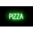 thumbnail image 1 of SpellBrite PIZZA LED Sign for Business. 17.6" x 6.3" Green PIZZA Sign Has Neon Sign Look With Energy Efficient LED Light Source. Visible from 500+ Feet, 8 Animation Settings., 1 of 4