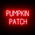 thumbnail image 1 of SpellBrite PUMPKIN PATCH LED Sign for Business. 26.0" x 15.0" Red PUMPKIN PATCH Sign Has Neon Sign Look With Energy Efficient LED Light Source. Visible from 500+ Feet, 8 Animation Settings., 1 of 4