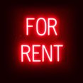 thumbnail image 1 of SpellBrite FOR RENT LED Sign for Business. 16.4" x 15" Red FOR RENT Sign Has Neon Sign Look With Energy Efficient LED Light Source. Visible from 500+ Feet, 8 Animation Settings., 1 of 4