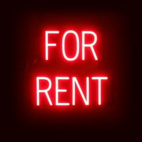 SpellBrite FOR RENT LED Sign for Business. 16.4" x 15" Red FOR RENT Sign Has Neon Sign Look With Energy Efficient LED Light Source. Visible from 500 Feet, 8 Animation Settings.