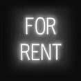 thumbnail image 1 of SpellBrite FOR RENT LED Sign for Business. 16.4" x 15" White FOR RENT Sign Has Neon Sign Look With Energy Efficient LED Light Source. Visible from 500+ Feet, 8 Animation Settings., 1 of 4
