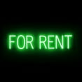 thumbnail image 1 of SpellBrite FOR RENT LED Sign for Business. 29.2" x 6.3" Green FOR RENT Sign Has Neon Sign Look With Energy Efficient LED Light Source. Visible from 500+ Feet, 8 Animation Settings., 1 of 4
