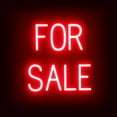 thumbnail image 1 of SpellBrite FOR SALE LED Sign for Business. 16.3" x 15" Red FOR SALE Sign Has Neon Sign Look With Energy Efficient LED Light Source. Visible from 500+ Feet, 8 Animation Settings., 1 of 4