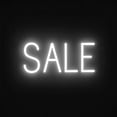 thumbnail image 1 of SpellBrite SALE LED Sign for Business. 16.3" x 6.3" White SALE Sign Has Neon Sign Look With Energy Efficient LED Light Source. Visible from 500+ Feet, 8 Animation Settings., 1 of 4