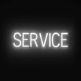 thumbnail image 1 of SpellBrite SERVICE LED Sign for Business. 24.9" x 6.3" White SERVICE Sign Has Neon Sign Look With Energy Efficient LED Light Source. Visible from 500+ Feet, 8 Animation Settings., 1 of 4
