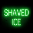 thumbnail image 1 of SpellBrite SHAVED ICE LED Sign for Business. 35.0" x 6.3" Green SHAVED ICE Sign Has Neon Sign Look With Energy Efficient LED Light Source. Visible from 500+ Feet, 8 Animation Settings., 1 of 4