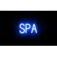 thumbnail image 1 of SpellBrite SPA LED Sign for Business. 13.4" x 6.3" Blue SPA Sign Has Neon Sign Look With Energy Efficient LED Light Source. Visible from 500+ Feet, 8 Animation Settings., 1 of 4