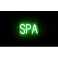 thumbnail image 1 of SpellBrite SPA LED Sign for Business. 13.4" x 6.3" Green SPA Sign Has Neon Sign Look With Energy Efficient LED Light Source. Visible from 500+ Feet, 8 Animation Settings., 1 of 4