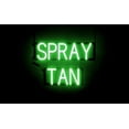 thumbnail image 1 of SpellBrite SPRAY TAN LED Sign for Business. 21.1" x 15.0" Green SPRAY TAN Sign Has Neon Sign Look With Energy Efficient LED Light Source. Visible from 500+ Feet, 8 Animation Settings., 1 of 4
