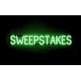 thumbnail image 1 of SpellBrite SWEEPSTAKES LED Sign for Business. 43.6" x 6.3" Green SWEEPSTAKES Sign Has Neon Sign Look With Energy Efficient LED Light Source. Visible from 500+ Feet, 8 Animation Settings., 1 of 4