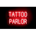 thumbnail image 1 of SpellBrite TATTOO PARLOR LED Sign for Business. 24.1" x 15.0" Red TATTOO PARLOR Sign Has Neon Sign Look With Energy Efficient LED Light Source. Visible from 500+ Feet, 8 Animation Settings., 1 of 4
