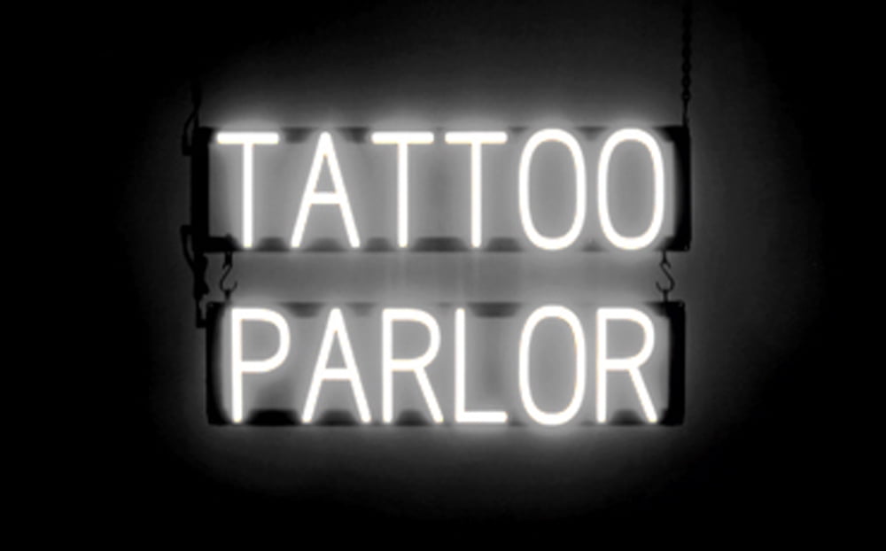 SpellBrite TATTOO PARLOR LED Sign for Business. 24.1
