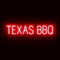 thumbnail image 1 of SpellBrite TEXAS BBQ LED Sign for Business. 33.9" x 6.3" Red TEXAS BBQ Sign Has Neon Sign Look With Energy Efficient LED Light Source. Visible from 500+ Feet, 8 Animation Settings., 1 of 4