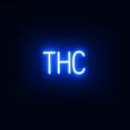thumbnail image 1 of SpellBrite THC LED Sign for Business. 13.3" x 6.3" Blue THC Sign Has Neon Sign Look With Energy Efficient LED Light Source. Visible from 500+ Feet, 8 Animation Settings., 1 of 4