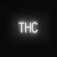 thumbnail image 1 of SpellBrite THC LED Sign for Business. 13.3" x 6.3" White THC Sign Has Neon Sign Look With Energy Efficient LED Light Source. Visible from 500+ Feet, 8 Animation Settings., 1 of 4