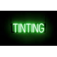 thumbnail image 1 of SpellBrite TINTING LED Sign for Business. 23.0" x 6.3" Green TINTING Sign Has Neon Sign Look With Energy Efficient LED Light Source. Visible from 500+ Feet, 8 Animation Settings., 1 of 4