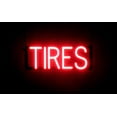 thumbnail image 1 of SpellBrite TIRES LED Sign for Business. 17.4" x 6.3" Red TIRES Sign Has Neon Sign Look With Energy Efficient LED Light Source. Visible from 500+ Feet, 8 Animation Settings., 1 of 4