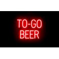 thumbnail image 1 of SpellBrite TO-GO BEER LED Sign for Business. 19.8" x 15.0" Red TO-GO BEER Sign Has Neon Sign Look With Energy Efficient LED Light Source. Visible from 500+ Feet, 8 Animation Settings., 1 of 4