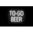 thumbnail image 1 of SpellBrite TO-GO BEER LED Sign for Business. 19.8" x 15.0" White TO-GO BEER Sign Has Neon Sign Look With Energy Efficient LED Light Source. Visible from 500+ Feet, 8 Animation Settings., 1 of 4