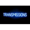 thumbnail image 1 of SpellBrite TRANSMISSIONS LED Sign for Business. 46.7" x 6.3" Blue TRANSMISSIONS Sign Has Neon Sign Look With Energy Efficient LED Light Source. Visible from 500+ Feet, 8 Animation Settings., 1 of 4