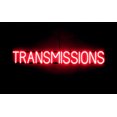 thumbnail image 1 of SpellBrite TRANSMISSIONS LED Sign for Business. 46.7" x 6.3" Red TRANSMISSIONS Sign Has Neon Sign Look With Energy Efficient LED Light Source. Visible from 500+ Feet, 8 Animation Settings., 1 of 4