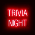 thumbnail image 1 of SpellBrite TRIVIA NIGHT LED Sign for Business. 19.8" x 15" Red TRIVIA NIGHT Sign Has Neon Sign Look With Energy Efficient LED Light Source. Visible from 500+ Feet, 8 Animation Settings., 1 of 4