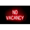 thumbnail image 1 of SpellBrite NO VACANCY Neon-LED Sign for Hotels. 29.9" x 15.0" Ultra Bright, Energy Efficient, Long-Life LED Light Source. Visible from 500+ Feet with 8 Eye-Catching Animations (Red), 1 of 4