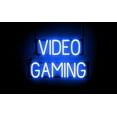 thumbnail image 1 of SpellBrite VIDEO GAMING LED Sign for Business. 23.5" x 15.0" Blue VIDEO GAMING Sign Has Neon Sign Look With Energy Efficient LED Light Source. Visible from 500+ Feet, 8 Animation Settings., 1 of 4
