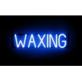 thumbnail image 1 of SpellBrite WAXING LED Sign for Business. 24.1" x 6.3" Blue WAXING Sign Has Neon Sign Look With Energy Efficient LED Light Source. Visible from 500+ Feet, 8 Animation Settings., 1 of 4