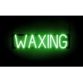 thumbnail image 1 of SpellBrite WAXING LED Sign for Business. 24.1" x 6.3" Green WAXING Sign Has Neon Sign Look With Energy Efficient LED Light Source. Visible from 500+ Feet, 8 Animation Settings., 1 of 4