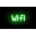 thumbnail image 1 of SpellBrite WI-FI LED Sign for Business. 15.4" x 6.3" Green WI-FI Sign Has Neon Sign Look With Energy Efficient LED Light Source. Visible from 500+ Feet, 8 Animation Settings., 1 of 4