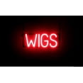 thumbnail image 1 of SpellBrite WIGS LED Sign for Business. 16.4" x 6.3" Red WIGS Sign Has Neon Sign Look With Energy Efficient LED Light Source. Visible from 500+ Feet, 8 Animation Settings., 1 of 4