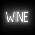 thumbnail image 1 of SpellBrite WINE LED Sign for Business. 15.8" x 6.3" White WINE Sign Has Neon Sign Look With Energy Efficient LED Light Source. Visible from 500+ Feet, 8 Animation Settings., 1 of 4