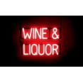 thumbnail image 1 of SpellBrite WINE & LIQUOR LED Sign for Business. 22.0" x 15.0" Red WINE & LIQUOR Sign Has Neon Sign Look With Energy Efficient LED Light Source. Visible from 500+ Feet, 8 Animation Settings., 1 of 4