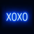 thumbnail image 1 of SpellBrite XOXO LED Sign for Business. 18.1" x 6.3" Blue XOXO Sign Has Neon Sign Look With Energy Efficient LED Light Source. Visible from 500+ Feet, 8 Animation Settings., 1 of 4
