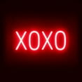 thumbnail image 1 of SpellBrite XOXO LED Sign for Business. 18.1" x 6.3" Red XOXO Sign Has Neon Sign Look With Energy Efficient LED Light Source. Visible from 500+ Feet, 8 Animation Settings., 1 of 4