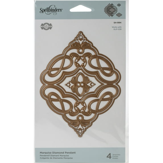 Spellbinders Amazing Paper Grace Nestabilities Dies-Marquise Diamond Pendant