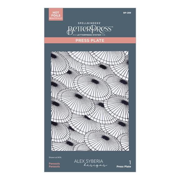 Spellbinders BetterPress Plate By Alex Syberia Designs -Parasols, Spring In Kyoto