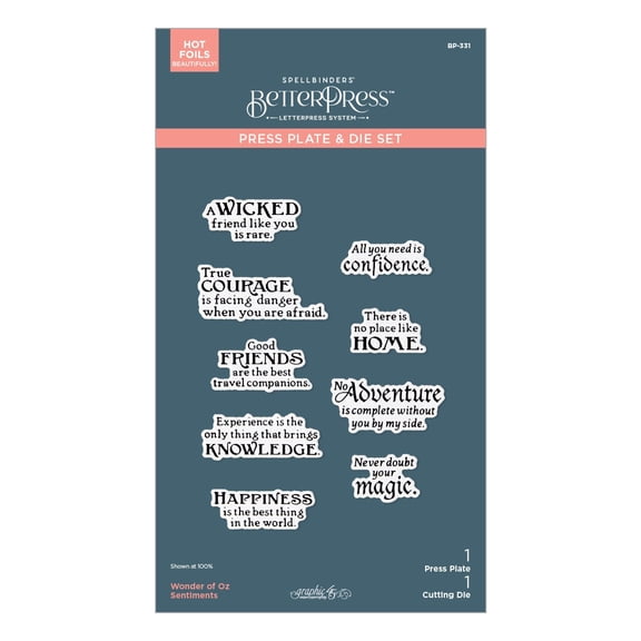 Spellbinders BetterPress Press Plate & Die Set-Wonder Of Oz