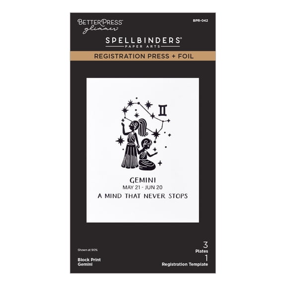 Spellbinders BetterPress Registration Press & Foil-Block Print Gemini