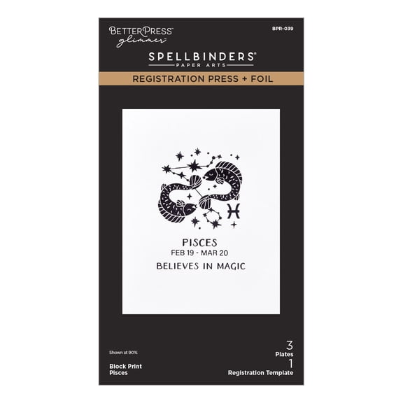 Spellbinders BetterPress Registration Press & Foil-Block Print Pisces
