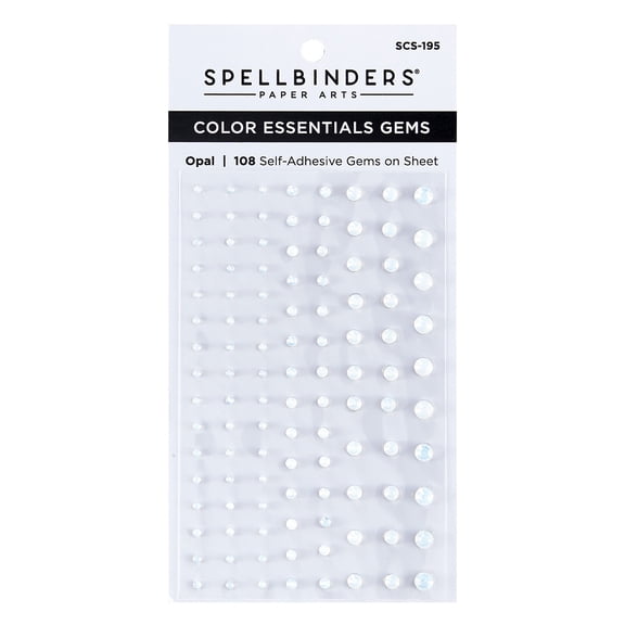 Spellbinders Color Essentials Gems 108/Pkg-Opal