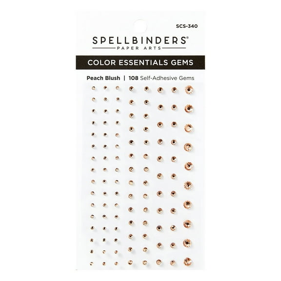 Spellbinders Color Essentials Gems 108/Pkg-Peach Blush