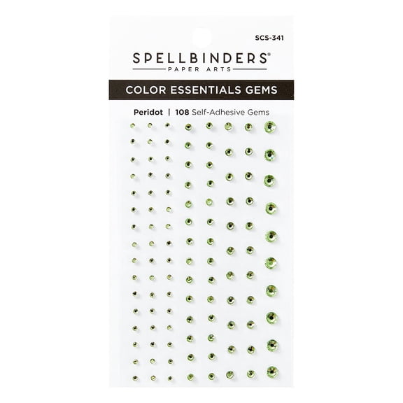 Spellbinders Color Essentials Gems 108/Pkg-Peridot