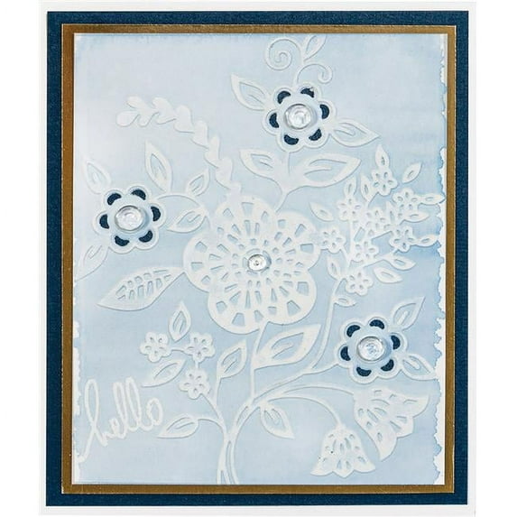 Spellbinders CEF006 Blooming Sprigs Frame & Cut Emboss Folder