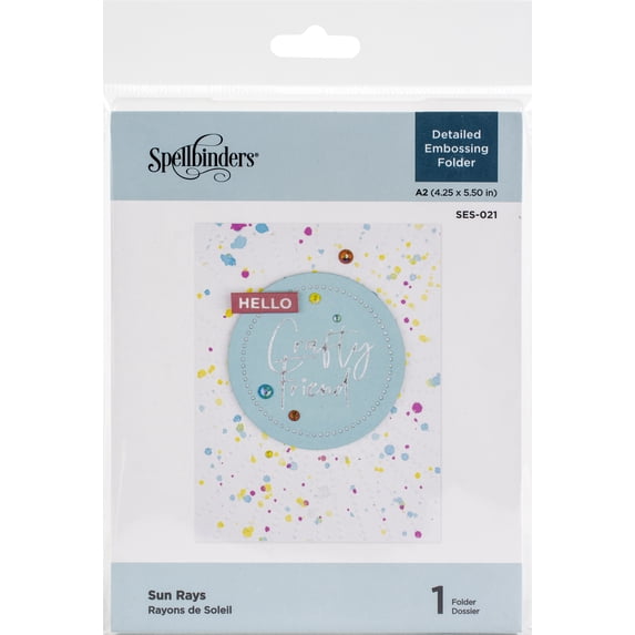 Spellbinders Embossing Folder-Sun Rays