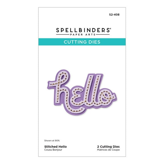 Spellbinders Etched Die From The Out And About Collection-Sitched Hello